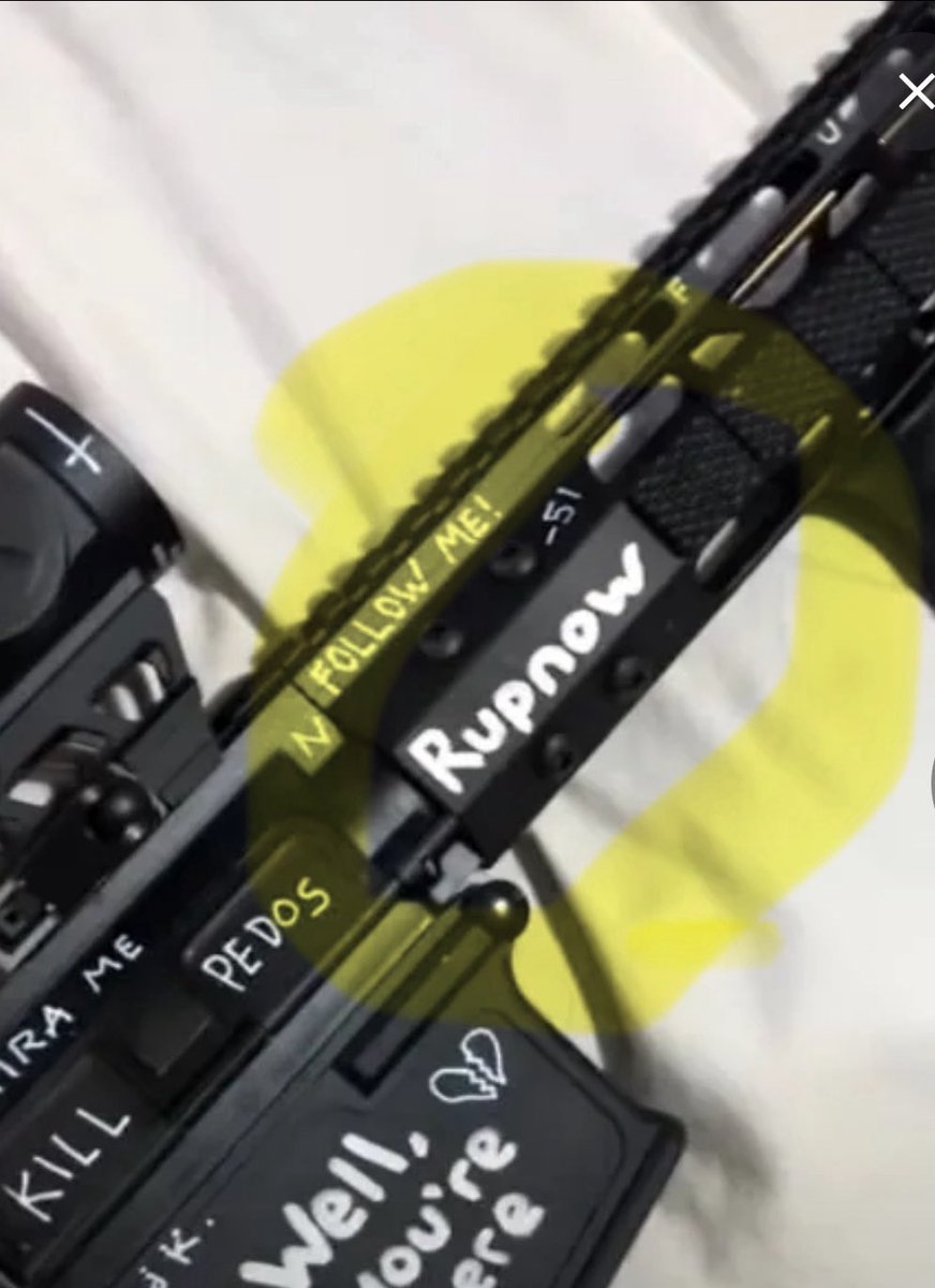 FullBreed 🔥 🗑 (@breed_full) on Twitter photo <a href="/libsoftiktok/">Libs of TikTok</a> He wrote "RUPNOW" on his gun. That is the the Wisconsin trans sh00ter from last year.
Anyone else get it yet?
We're being conditioned to ignore dangerously mentally ill psychopaths so we don't hurt their feelings. <a href="/libsoftiktok/">Libs of TikTok</a> He wrote "RUPNOW" on his gun. That is the the Wisconsin trans sh00ter from last year.
Anyone else get it yet?
We're being conditioned to ignore dangerously mentally ill psychopaths so we don't hurt their feelings.