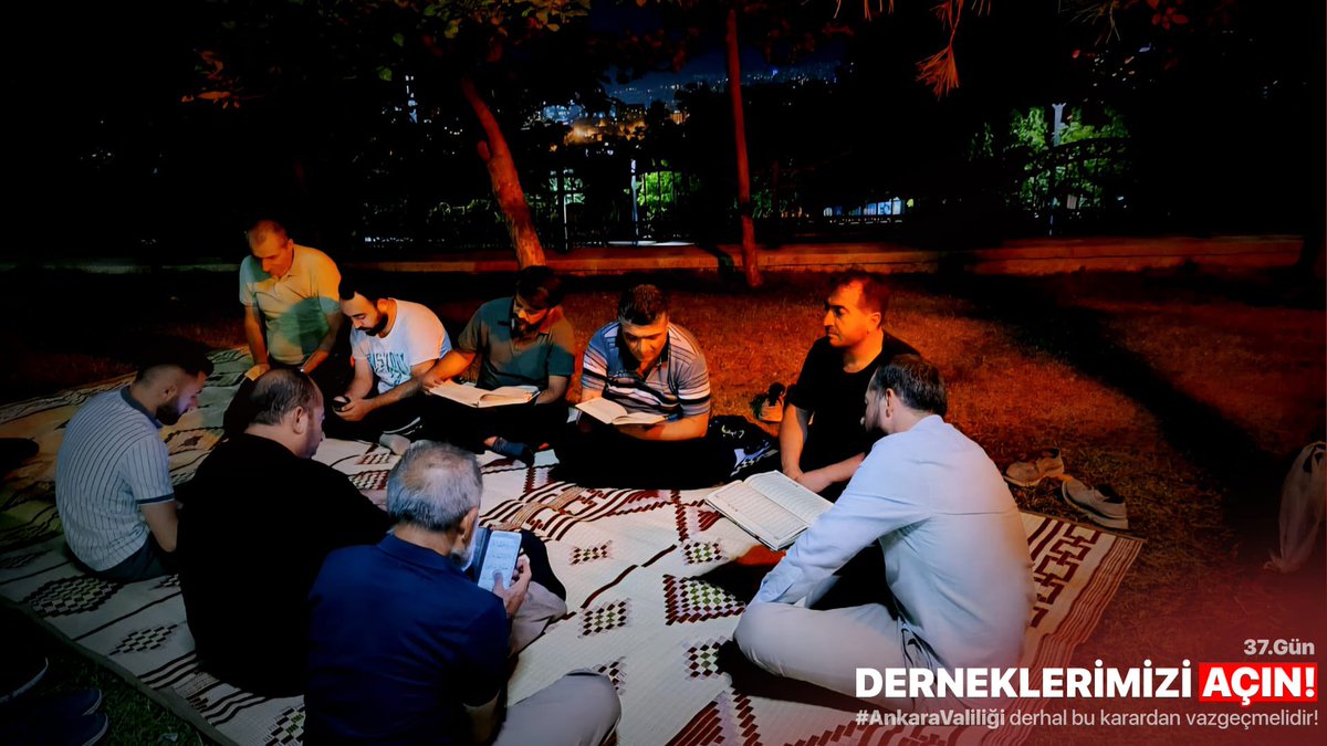 Furkan Hareketi Ankara (@06furkankara) on Twitter photo 📌 37 gündür kapısına mühür vurulan derneklerimizde yapamadığımız  dersleri  mescidlerde, parklarda, meydanlarda yapmaya devam ediyoruz! 
<a href="/AnkaraValiligi/">T.C. Ankara Valiliği</a>
Derneklerimizi Açın
#DiniSohbetSuçDeğildir 📌 37 gündür kapısına mühür vurulan derneklerimizde yapamadığımız  dersleri  mescidlerde, parklarda, meydanlarda yapmaya devam ediyoruz! 
<a href="/AnkaraValiligi/">T.C. Ankara Valiliği</a>
Derneklerimizi Açın
#DiniSohbetSuçDeğildir