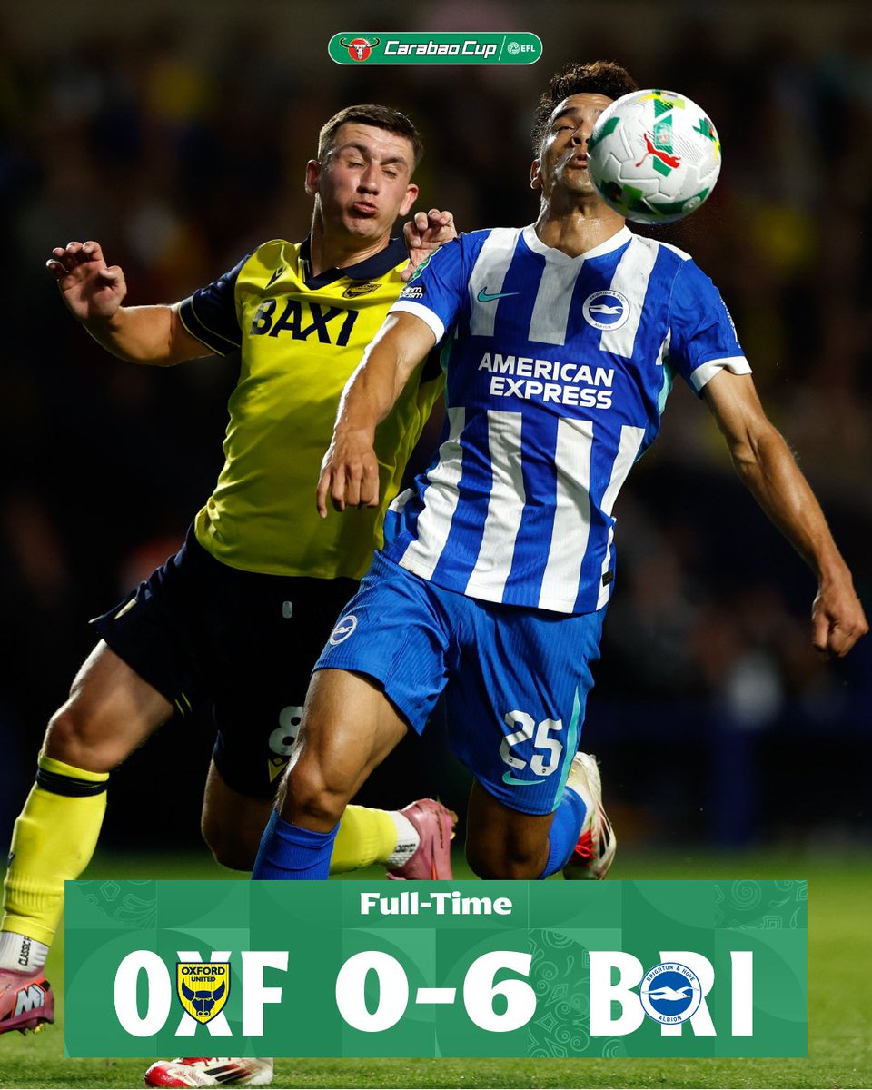 A brilliant night for <a href="/OfficialBHAFC/">Brighton & Hove Albion</a>!

#EFL | #CarabaoCup