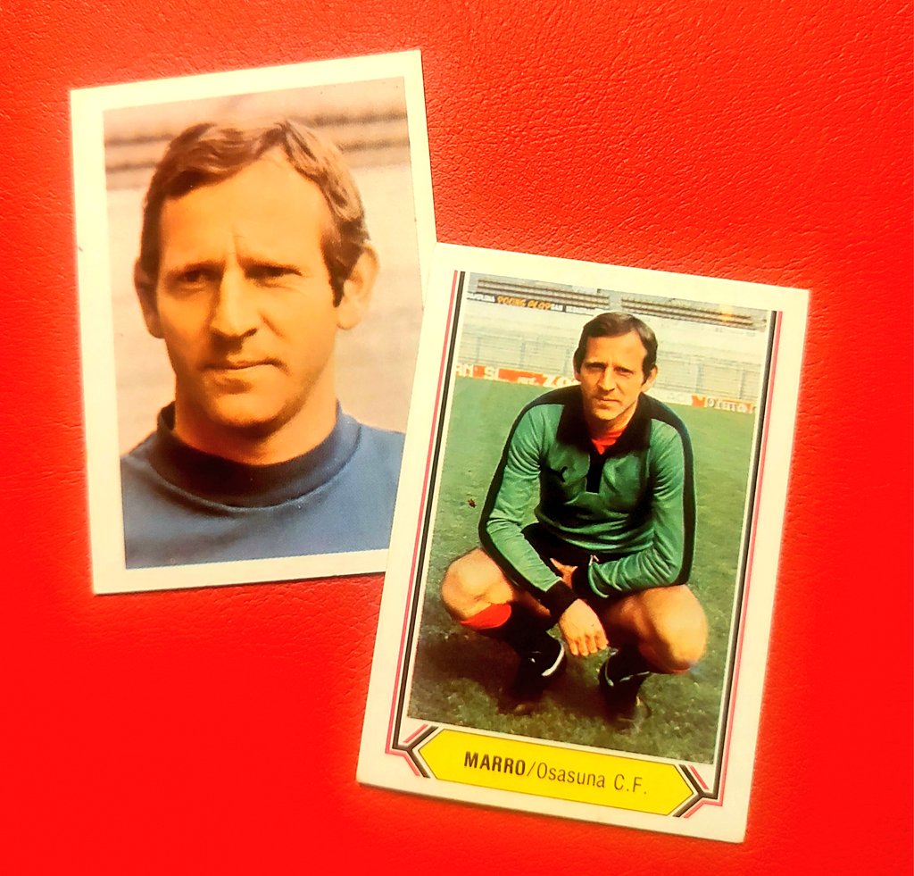 ⚽ Víctor Marro Francés
Se retiró en 1981 en las filas del <a href="/Osasuna/">C. A. OSASUNA</a>

Tras su retirada, trabajó como jefe comercial en la redacción de Onda Cerro Navarra hasta su jubilación en junio de 2012 <a href="/OCRNavarra/">Onda Cero Navarra</a>
#cromosrojillos ⤵️