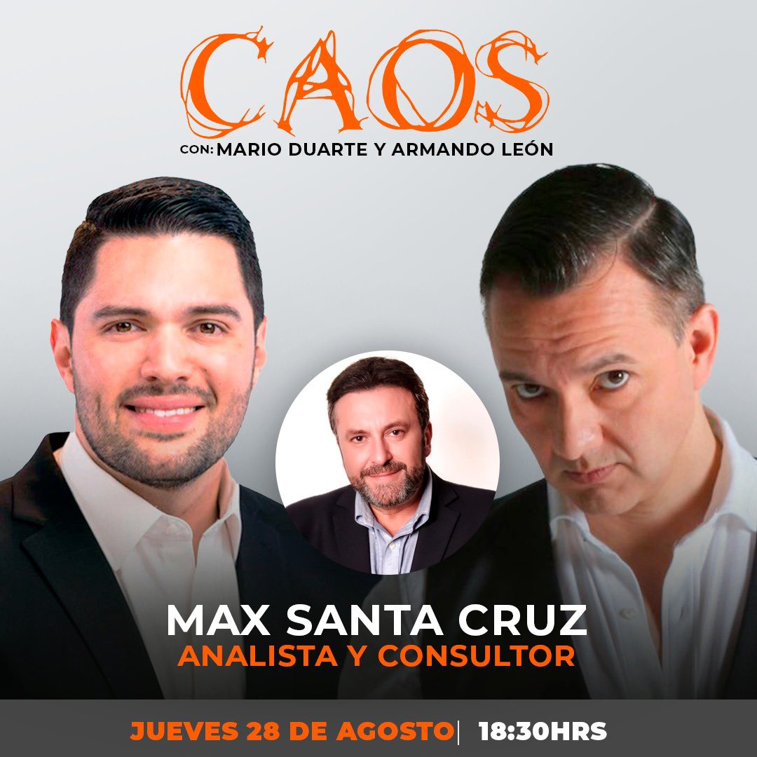 caos_gt's tweet photo. #CAOSpodcast

Este Jueves 28 de agosto en CAOS 2.0 con @MarioDuarteGar y @ArmandoLeonGt nos acompaña el analistas y consultor Max Santa Cruz @maxsantacruz68 

Jueves 28 de agosto , 6:30 PM en vivo por YT, FB y X https://t.co/4HTJc52Hah