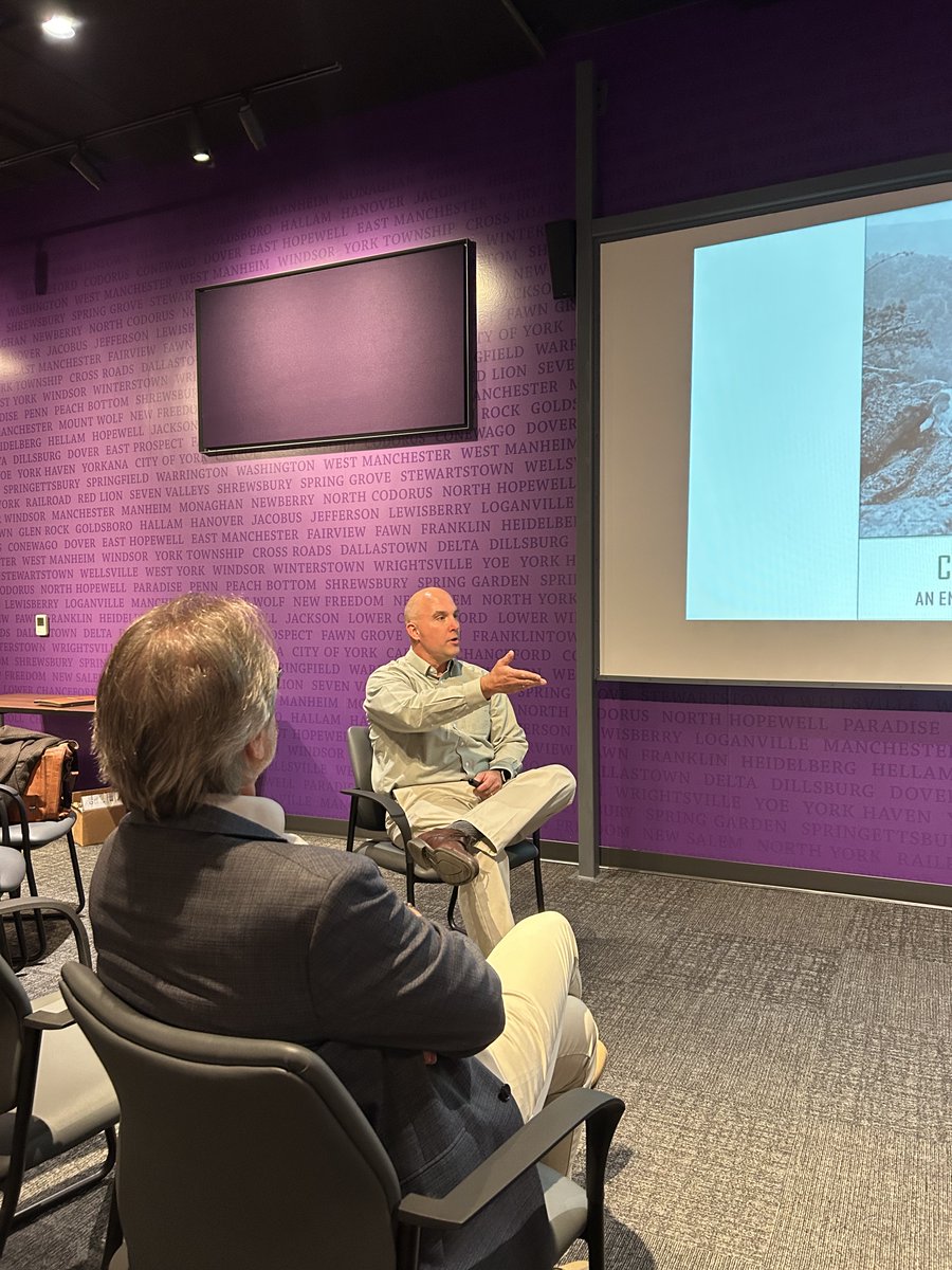 I had a LOVELY #cradleofconservation talk at <a href="/yorkhistory/">York Cty History Ctr</a>  Thanks <a href="/DominicDelliCa1/">Dominic DelliCarpini</a> for stopping by!  <a href="/TempleUnivPress/">Temple Univ Press</a> <a href="/PaPFF/">PA Parks & Forests</a>