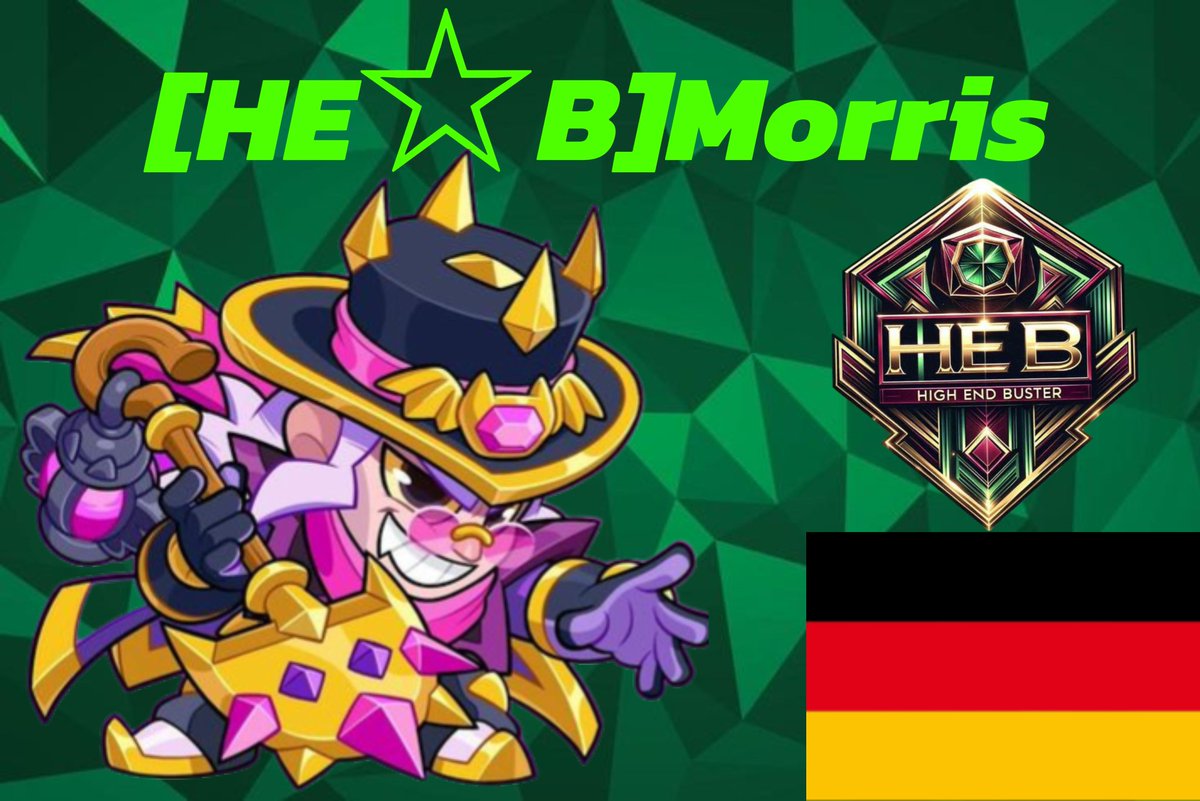 From Germany, Our other Co-leader, Morris, is presented for all the team,after a break of Squad Busters, return to the team,for make history,our future pro player of HighEndBusters,that's our level.