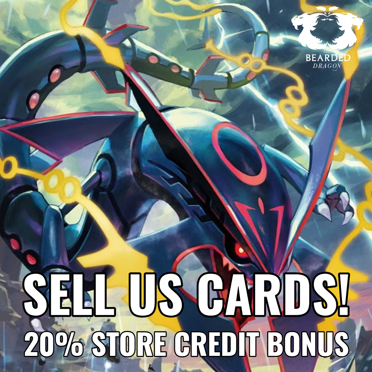We're always buying singles!

Drop by during business hours to sell or trade your cards.
For larger collections or mail-in sales, please schedule an appointment here:
ow.ly/JBPx50UYMXB