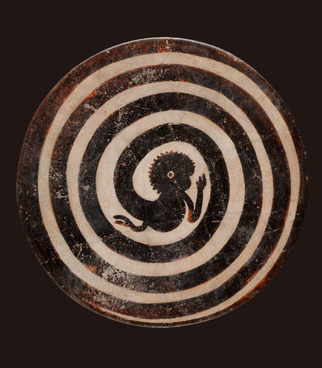 Plate with spiral and monkey motif. Culture: Maya. Date: c. 300–850 AD. Place of origin: Mexico. Collection: Museo Nacional de Antropología, Mexico City.