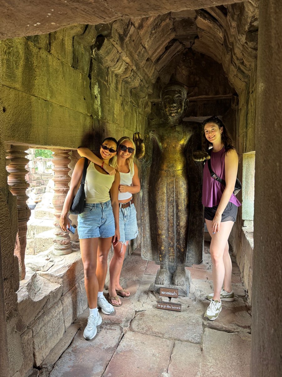 usavolleyball's tweet photo. A little history before making history 🏛️🇺🇸 

Our U.S. Women’s National Team explored Prasat Phanom Wan while enjoying some well-earned downtime in Thailand. 

Next up ➡️ the Round of 16 vs. Canada on Sept. 1 at 3 a.m. PT. https://t.co/k39Ny710mM