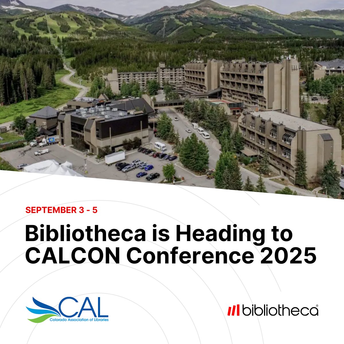 Bibliotheca (@bibliothecax) on Twitter photo We’re joining CALCON 2025, September 3–5 at the Beaver Run Resort & Conference Center in Breckenridge, CO.
📍 Visit us at booth #17 to meet Brian Gilbert and Bryan Pasteryk and see the new selfCheck 2500 in action.
We look forward to connecting with you, <a href="/ColoLibraries/">Colorado Association of Libraries</a>! We’re joining CALCON 2025, September 3–5 at the Beaver Run Resort & Conference Center in Breckenridge, CO.
📍 Visit us at booth #17 to meet Brian Gilbert and Bryan Pasteryk and see the new selfCheck 2500 in action.
We look forward to connecting with you, <a href="/ColoLibraries/">Colorado Association of Libraries</a>!