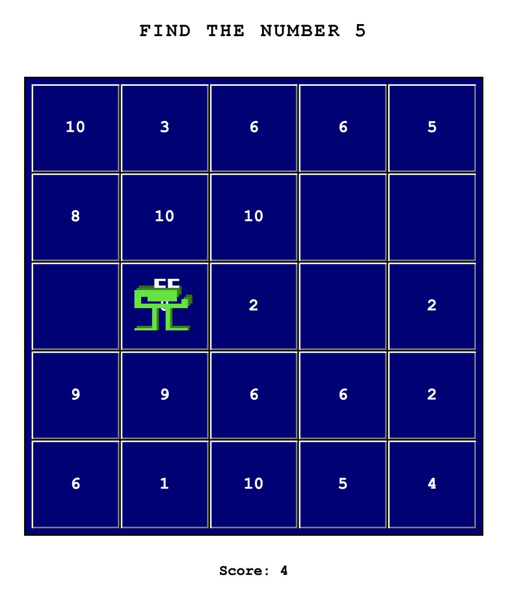making a number munchers remake game for my 4 y/o cause why not and mental math is super important!
