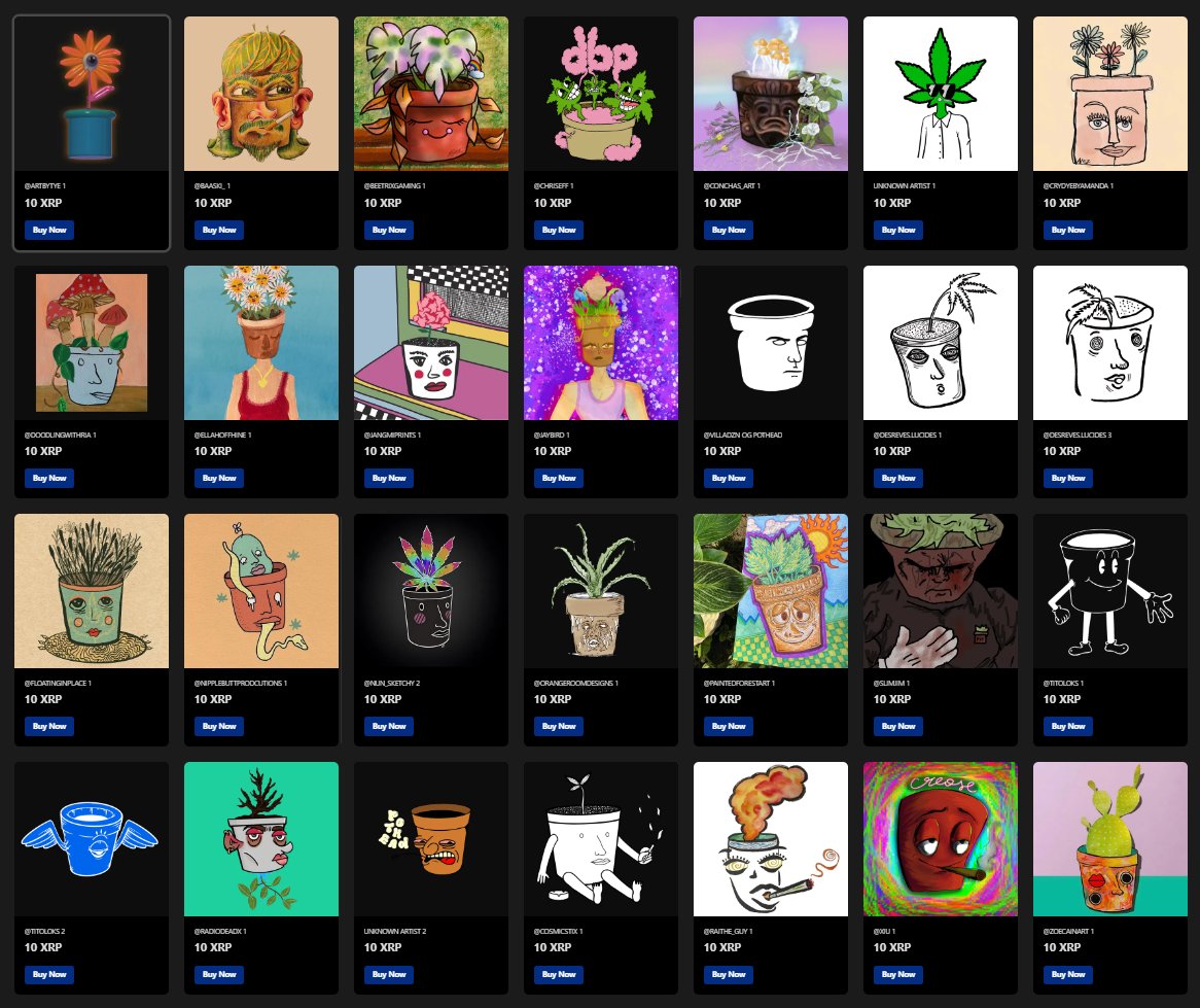 designbypotheads🌱 (@dbpxrp) on Twitter photo only 30 POTHEADS left! 🪴
2 for 1 sale until the weekend 🫢
RT + reply for our giveaway! 💚
1:1 made by unique artists 🎨
holders get free merch in September! 👚
$XRP has #NFTS on <a href="/xrpcafe/">xrp.cafe ☕</a> ☕️
xrp.cafe/collection/pot… only 30 POTHEADS left! 🪴
2 for 1 sale until the weekend 🫢
RT + reply for our giveaway! 💚
1:1 made by unique artists 🎨
holders get free merch in September! 👚
$XRP has #NFTS on <a href="/xrpcafe/">xrp.cafe ☕</a> ☕️
xrp.cafe/collection/pot…