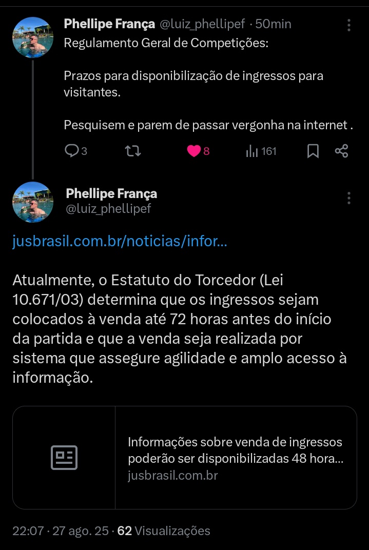 Para parar o choro (e mandem isso para os seus amigos do Santa Cruz):