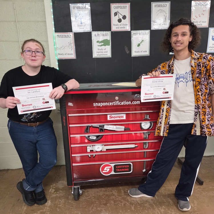 RockwoodTigers1's tweet photo. Congratulations to Daniel and AJ for completing their PMI 1 certification and to Ian who reviewed his! #BioSTEM #RHS #nc3certs https://t.co/jDnTV3mEdA