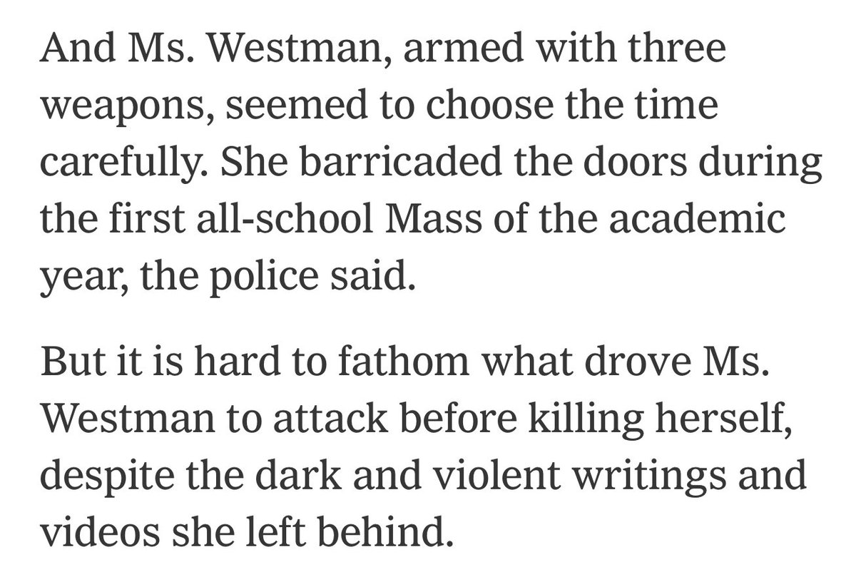 What is certain according to the New York Times? Pronouns. What is unknown? Motive. 

No words can account for this level of gaslighting. 

nytimes.com/2025/08/27/us/…