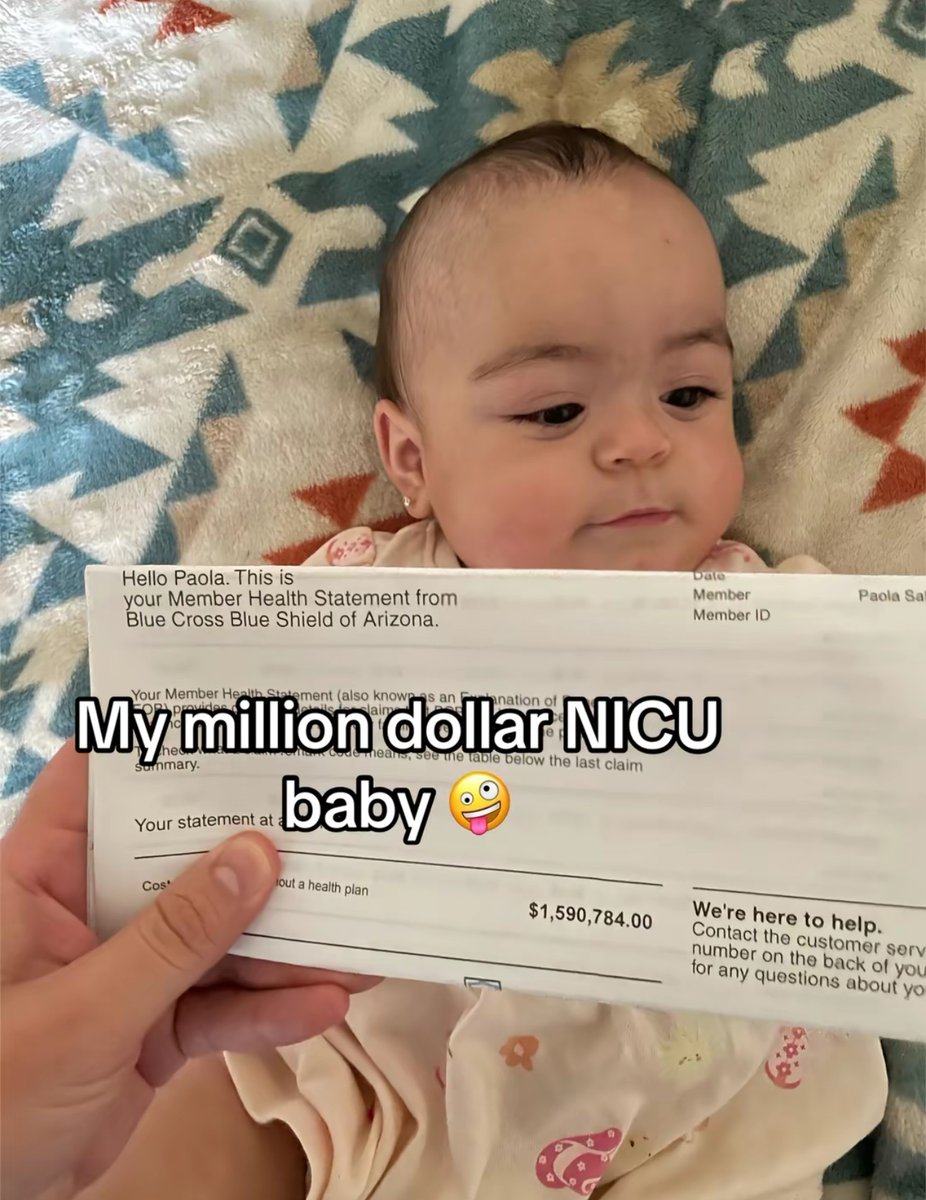 CerfiaFR's tweet image. 🇺🇸👶🏥 EN IMAGE | Une Américaine a partagé la note de l’hôpital après la naissance de son bébé qui a nécessité des soins intensifs. Résultat : 1 590 784$ si elle n’a pas d’assurance/mutuelle. 😅