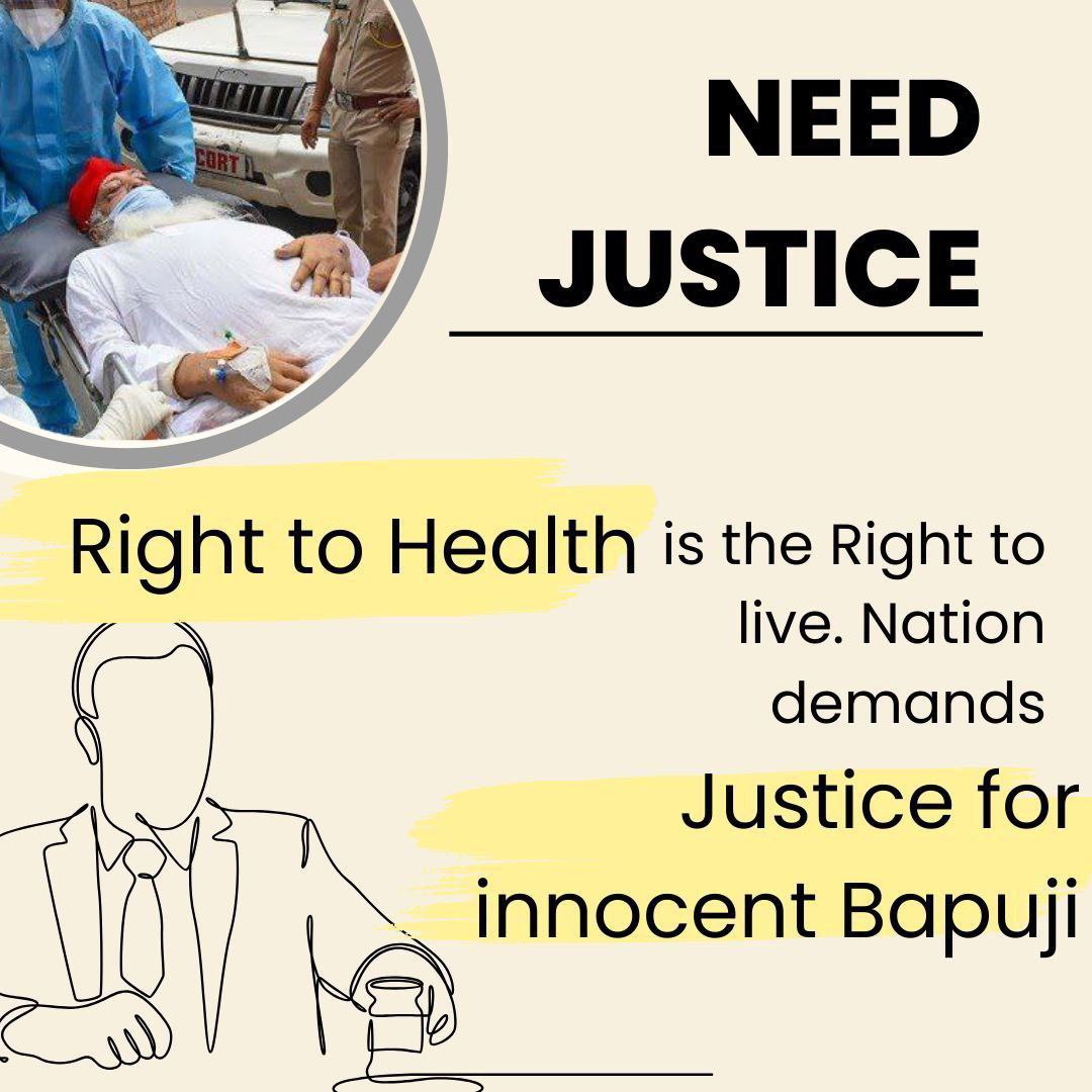 AzaadBharatOrg's tweet photo. Innocent Sant Shri Asharamji Bapu is facing Critical Health condition with urgent need to medical care which cannot be provided in confinement with basic dispensary services. Denial of Bail on Medical grounds is clear Human Rights Violation . Public demands #JusticeForBapuji ! https://t.co/y7O9Fb8KGm