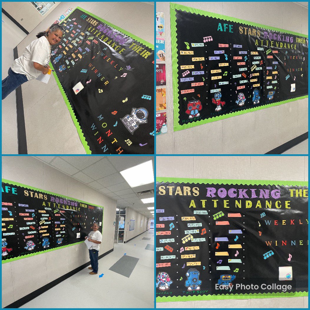 AFE Attendance Numbers have been going up!! So proud of Ms. Garcia and her team for updating the wall daily .. our little STARS ⭐️ are super excited for the upcoming popsicle party for August! Who could be our winning grade level?!? <a href="/AFE_Stars/">Arizona Fleming ES</a> <a href="/MarionThomasTX/">Marion T.</a>