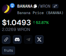 The gem other Kols won't show you!

The ticket is $BANANA 

<a href="/CyberKongz/">CyberKongz</a> back to the roots

$BANANA is a legacy to remember

$KONG is the future and everything 

!OOH