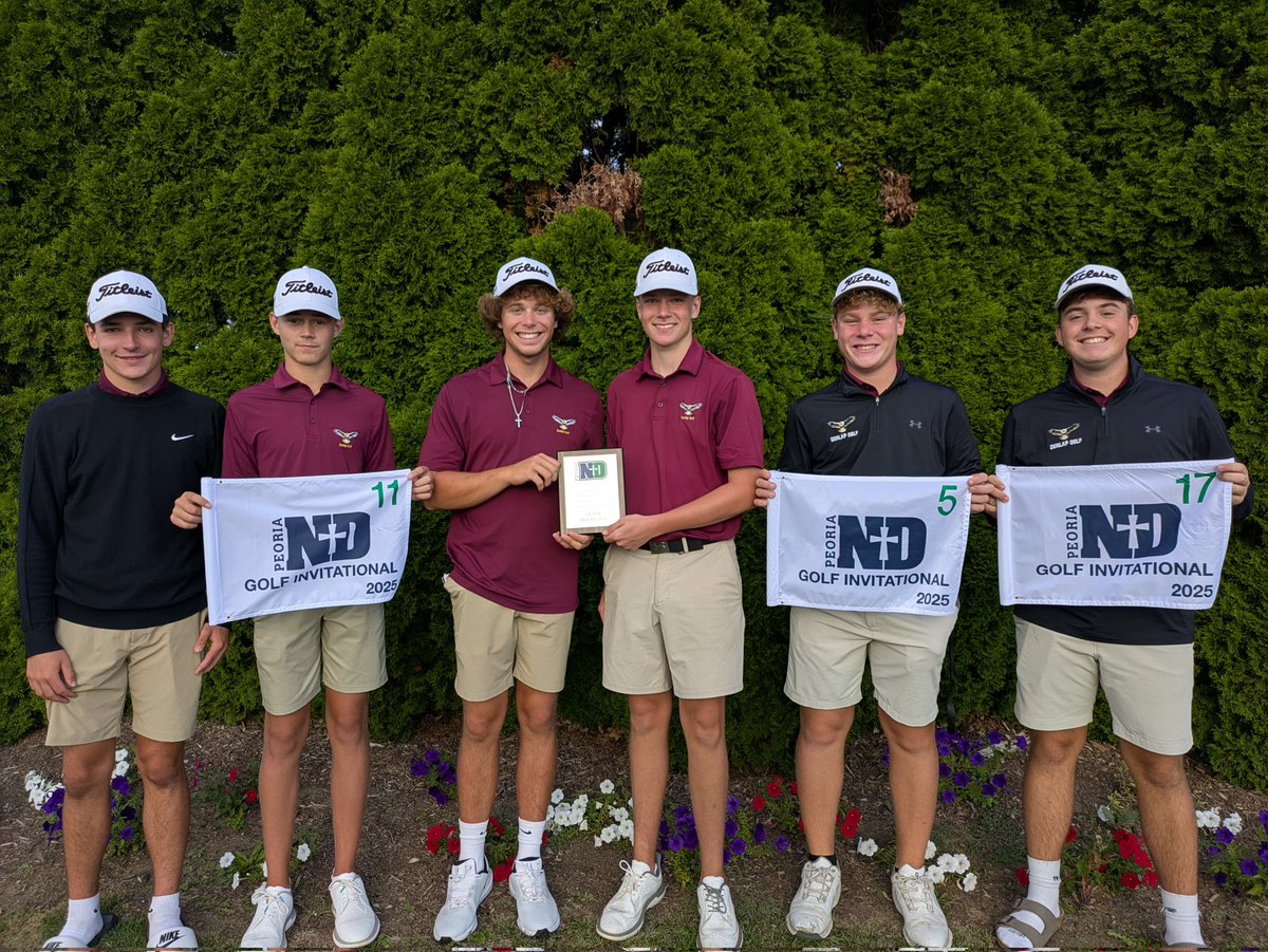 DunlapGolf's tweet photo. Congrats to the varsity squad for taking 3rd at the Notre Dame Invite at Kellogg today and special praise to Nolan, Nick, and Luke for scoring in the top 18. @DunlapAthletics https://t.co/8nuRGunwvU