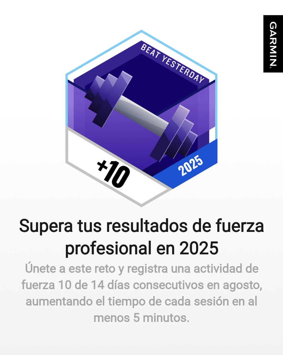 He ganado una medalla en Garmin Connect. #garmin #beatyesterday