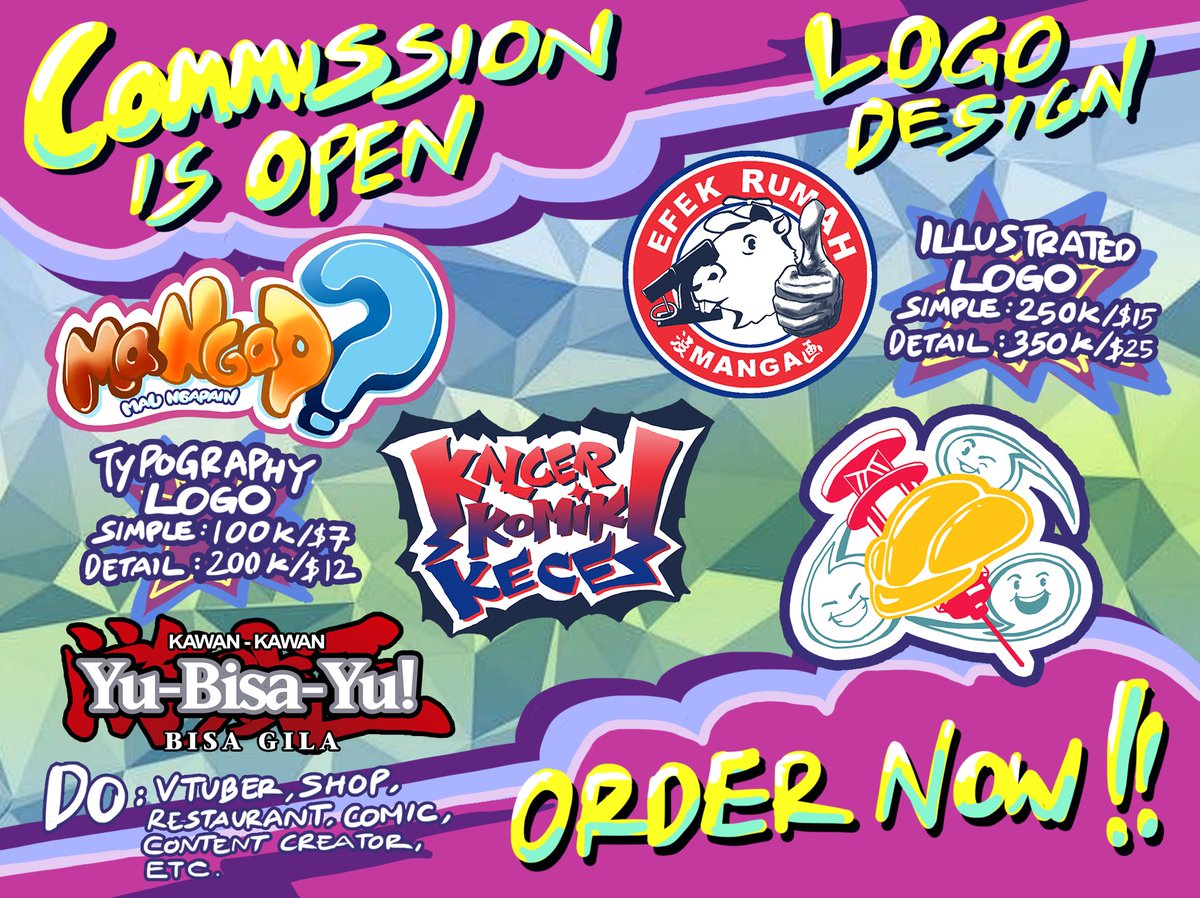 NotBaeJae's tweet image. #WTS #commissionsopen  🎨✨
📌 Available Slot: 1/5
I got you! From clean minimalist to colorful illustration — all budget-friendly 🚀

💰 Price:
• Typography: $7–12
• Illustration: $15–25
✅ 3 Free Revisions
➕ Extra Rev: +50k

📩 DM me &amp;amp; let’s make your brand stand out! 🌟