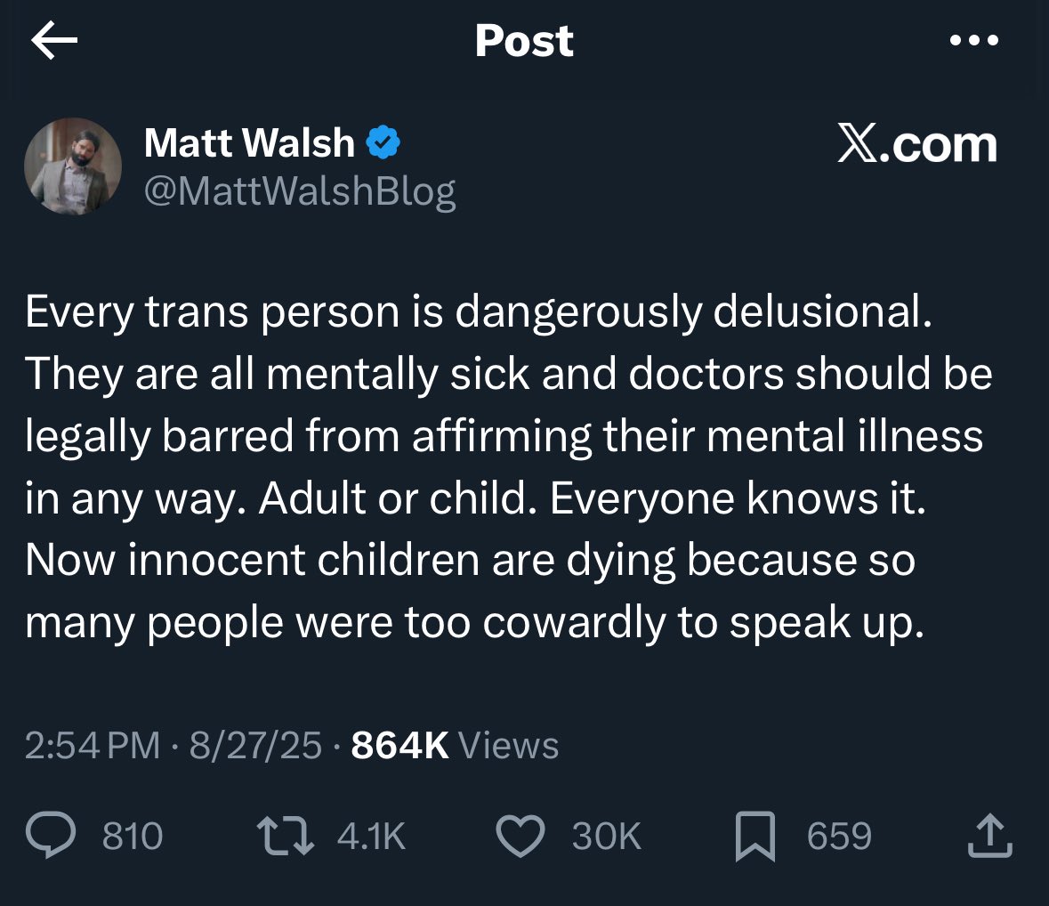 the thing that scares me abt posts like this is their reach

in just over 3 hours, this has been seen by nearly a million people, liked by 30k

to those who liked it, that’s 30k people who don’t care whether the shooter was trans or not

it gives them reason to fear and target us