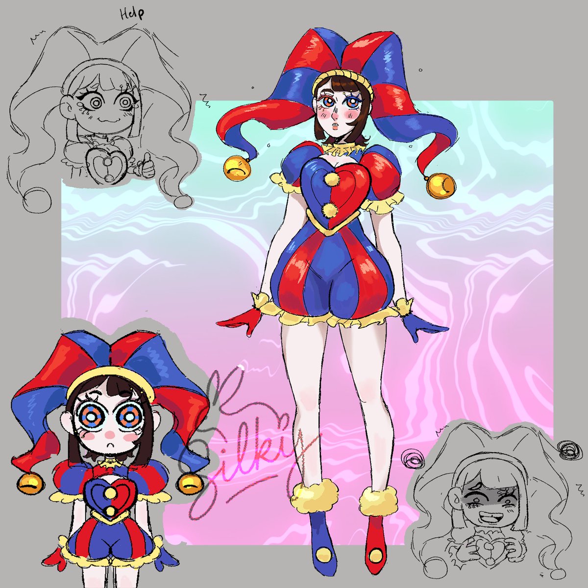 _xSilky_'s tweet photo. Pomni in my style!! She turn out so prettyyyy!! 💓💓💓 I'm planning on doing more!! 
#amazingdigitalcircus #Pomni #TheAmazingDigitalCircus #TADC #digitaldrawing https://t.co/LElCW7KO8P