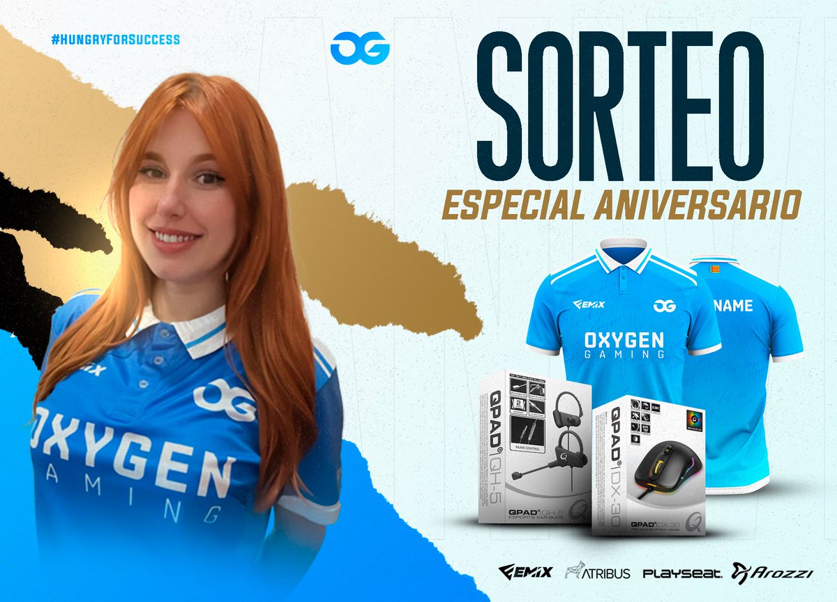 ¡Os traigo un sorteo especial por el aniversario de Oxygen! 💙

👕 x1 Camiseta del club
🎧 x1 Cascos de Qpad
🖱️ x1 Ratón de Qpad

📍Requisitos:

🔄 Dar RT a la publicación
✅ Seguir a @hikalogs y <a href="/GamingOxygen/">Oxygen Gaming</a>
📢 Mencionar a dos amigos

Válido hasta el 5 de septiembre 🍀