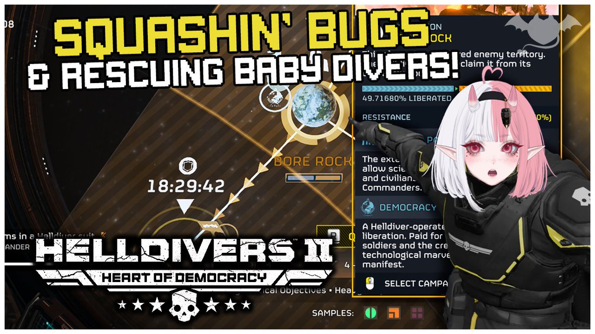 |LIVE NOW!||
Another gambit?! That's right! I'll be diving in today to help liberate Bore Rock, answer SOS beacons, and to hopefully pick up enough medals to get more ODST stuff~
twitch.tv/lilibean_env
youtube.com/@lilibeanvods
#Helldivers2 #Vtuber