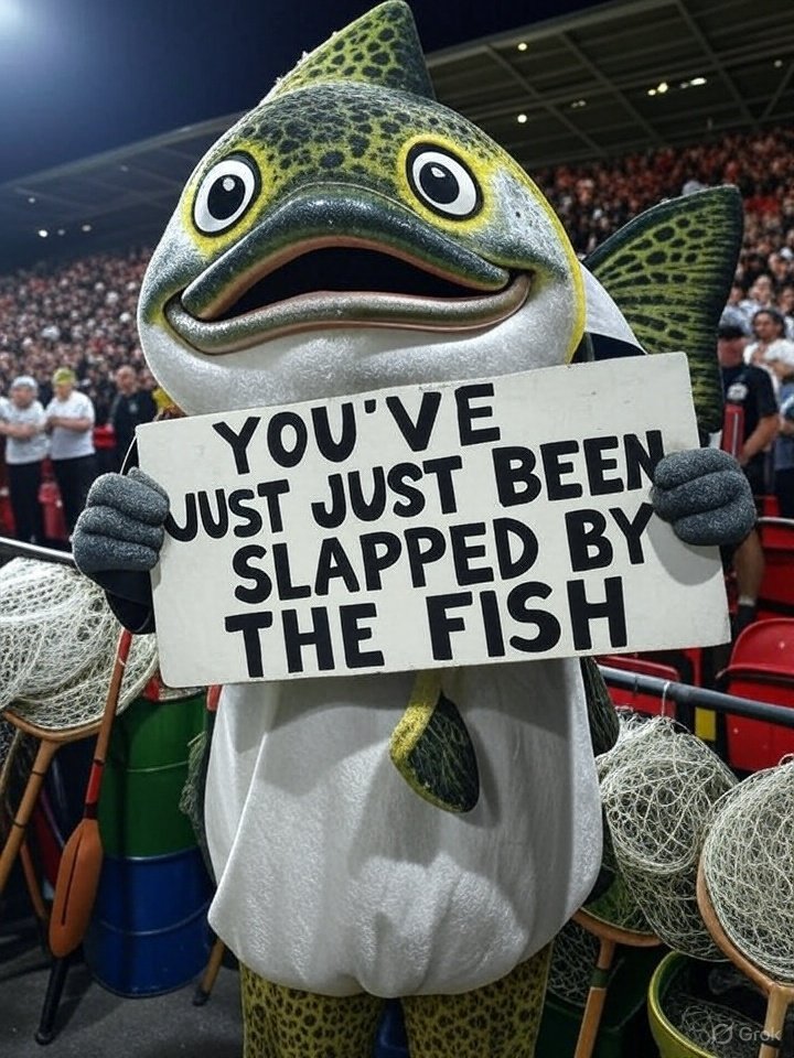 SLAPPED BY THE FISH! "

 #GTFC
