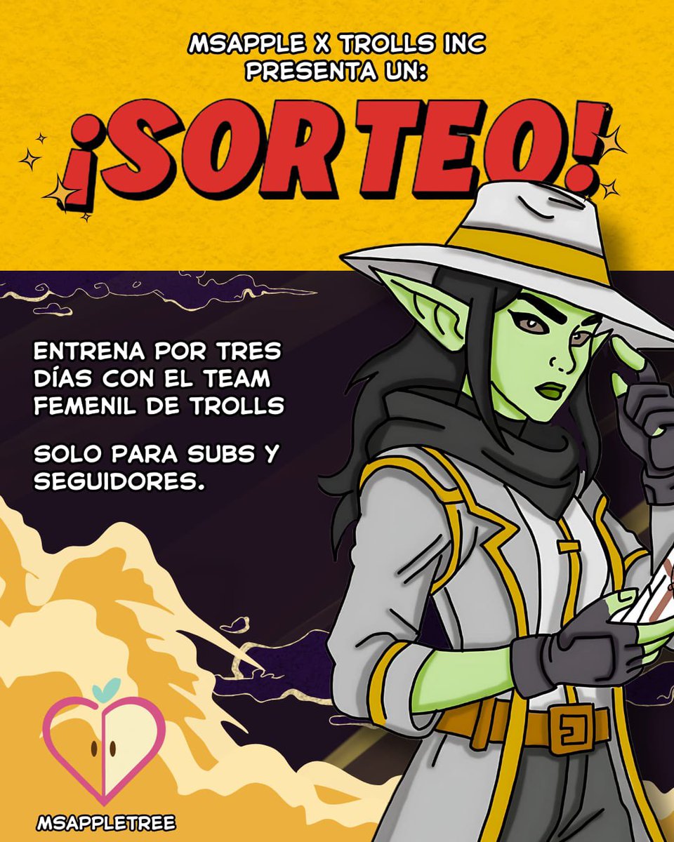 Trolls Inc. (@trolls__inc) on Twitter photo Recuerden que al finalizar el partido <a href="/MsAppletreeTV/">MsAppletree 🍎 Caster/Host 🎙</a> sorteará a nuestros seguidores y subs de su canal, 3 días de entrenamiento con nuestro roster Femenil!
¡No sé pierdan esta gran oportunidad!
#Gotrollsinc #esports
#valorant Recuerden que al finalizar el partido <a href="/MsAppletreeTV/">MsAppletree 🍎 Caster/Host 🎙</a> sorteará a nuestros seguidores y subs de su canal, 3 días de entrenamiento con nuestro roster Femenil!
¡No sé pierdan esta gran oportunidad!
#Gotrollsinc #esports
#valorant