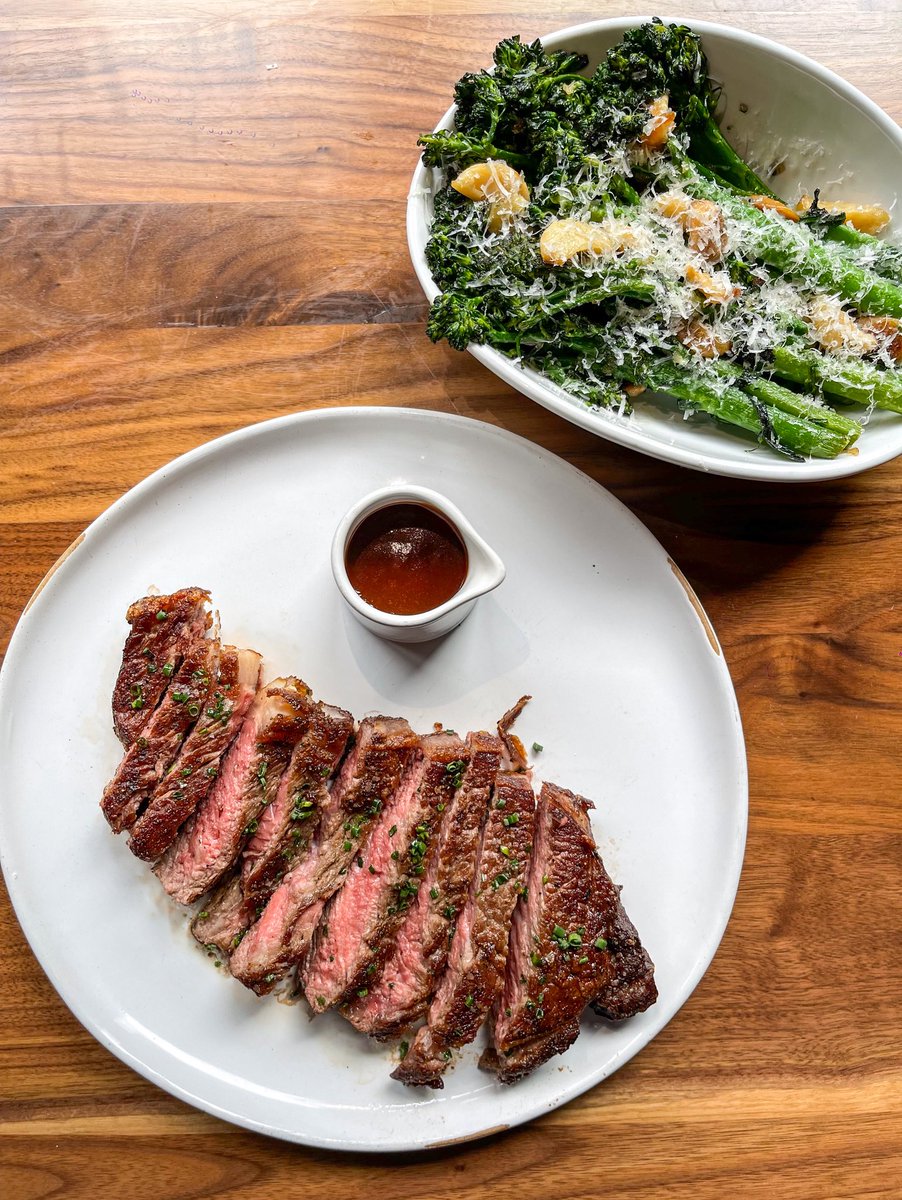 Enjoy our 12oz NY Strip this Labor Day weekend ✨ We will be open Friday - Sunday, closed on Monday! 
#CUthere