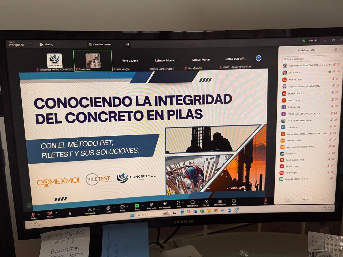 concretmol's tweet image. ¡Éxito total en nuestro webinar! 🌐

Gracias a todos los ingenieros y especialistas que nos acompañaron en la sesión sobre Soluciones Piletest para pruebas de integridad en pilas (PET).

#Concretmol #Piletest #PruebasDeIntegridad #Geotecnia #IngenieríaCivil #CapacitaciónTécnica