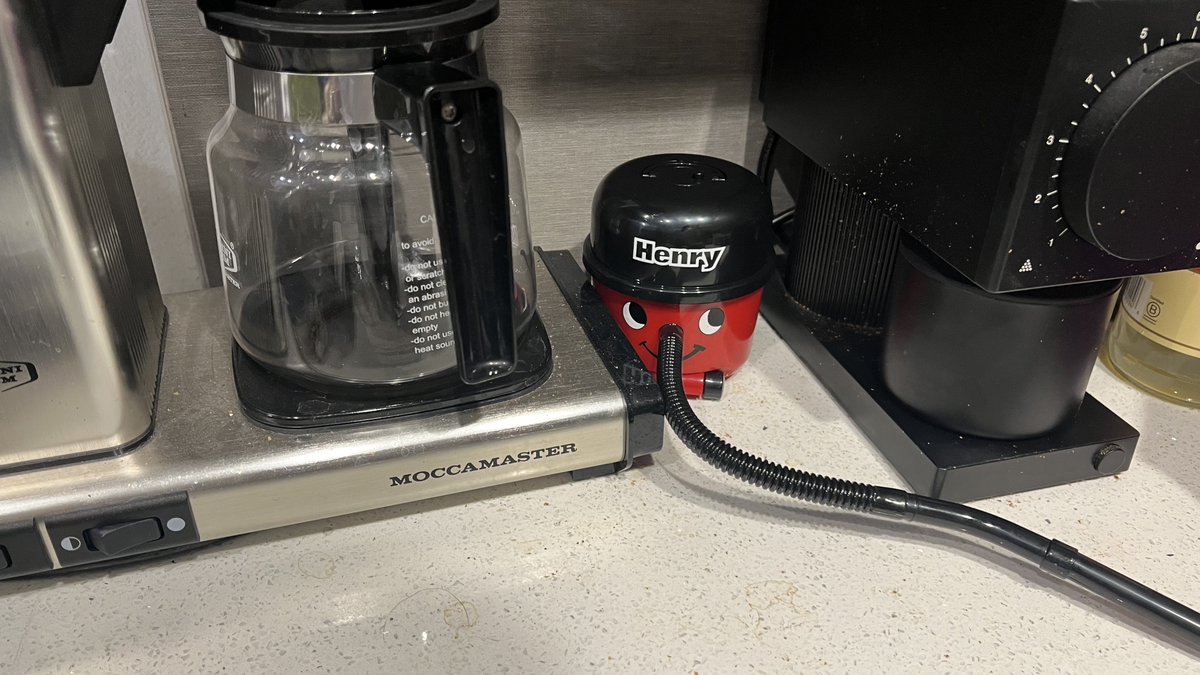 Needed some help cleaning up those pesky coffee grounds.