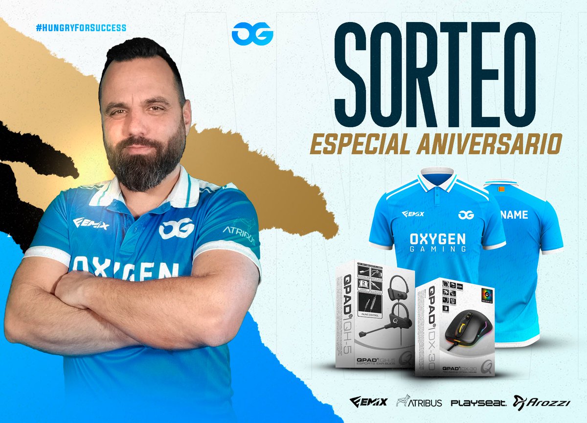 ¡Os traigo un sorteo especial por el aniversario de Oxygen! 💙

👕 x1 Camiseta del club
🎧 x1 Cascos de Qpad
🖱 x1 Ratón de Qpad

📍Requisitos:

🔄 Dar RT a la publicación
✅ Seguir a @joselytoOG y <a href="/GamingOxygen/">Oxygen Gaming</a>
📢 Mencionar a dos amigos

Válido hasta el 5 de septiembre 🍀