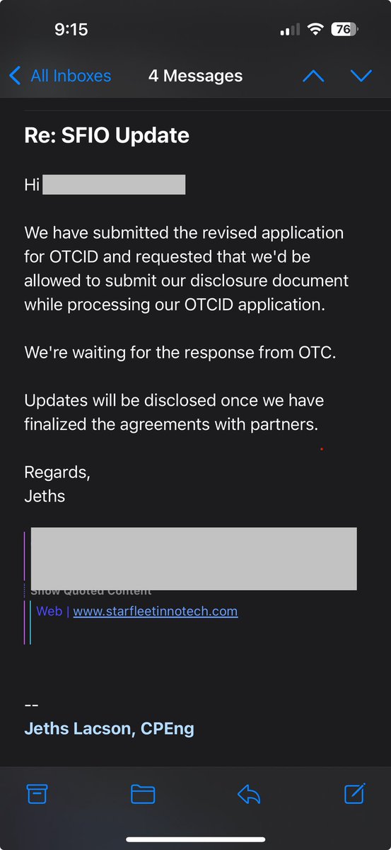 russianbot0071's tweet photo. @TVestor3 Latest update I received for those wondering. https://t.co/xoCFs8hkEi