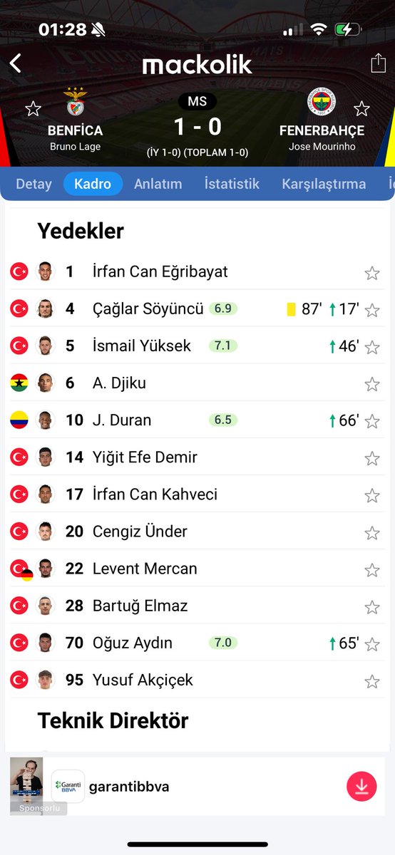 Haluk YÜREKLİ (@haluk_yurekli) on Twitter photo Benfica maçının kadrosunda olmayan Mert Hakan Yandaş sahaya nasıl girdi? Malzemeci mi oldu çakma komutan? <a href="/Fenerbahce/">Fenerbahçe SK</a> Benfica maçının kadrosunda olmayan Mert Hakan Yandaş sahaya nasıl girdi? Malzemeci mi oldu çakma komutan? <a href="/Fenerbahce/">Fenerbahçe SK</a>