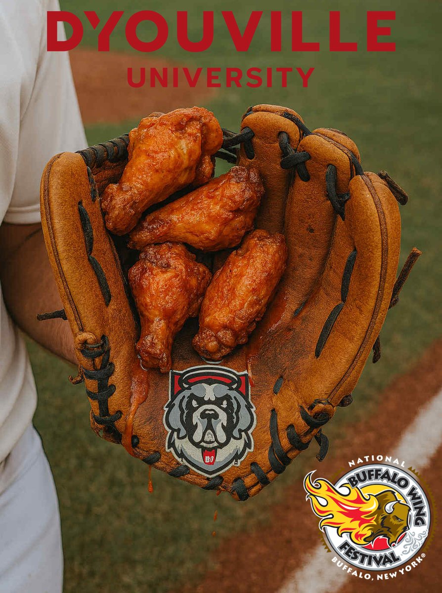 💥 𝟮𝟬𝟮𝟱 𝗪𝗶𝗻𝗴 𝗙𝗲𝘀𝘁 𝗦𝗽𝗼𝗻𝘀𝗼𝗿 = @dyouville 💥

The Wing King's alma mater! 👨‍🎓
The D’Youville baseball and softball teams have been trained by the King and assisted in cooking over 750,000 wings over the last four years for the festival!
Now that's a Home Run! ⚾️