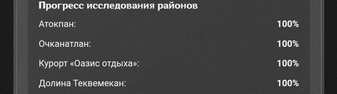 Я не играла с выхода Натлана, но за август зачистила аж 4 района на 100% и о боже как же мне от этого хорошо и приятно