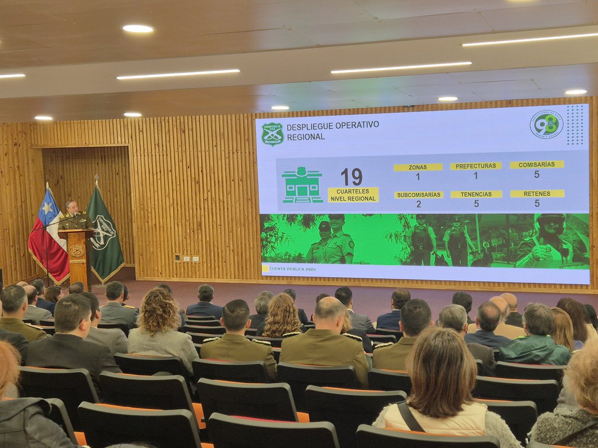 Seremi Osvaldo Ardiles junto al Gabinete Regional asistió a la Cuenta Pública de <a href="/CarabTarapaca/">Carabineros Región de Tarapacá</a> encabezada por el jefe de zona de #Tarapacá, general Juan Francisco González. En la oportunidad el jefe policial destacó la gestión de inmuebles por parte de <a href="/MinisterioBBNN/">Bienes Nacionales</a> #Iquique