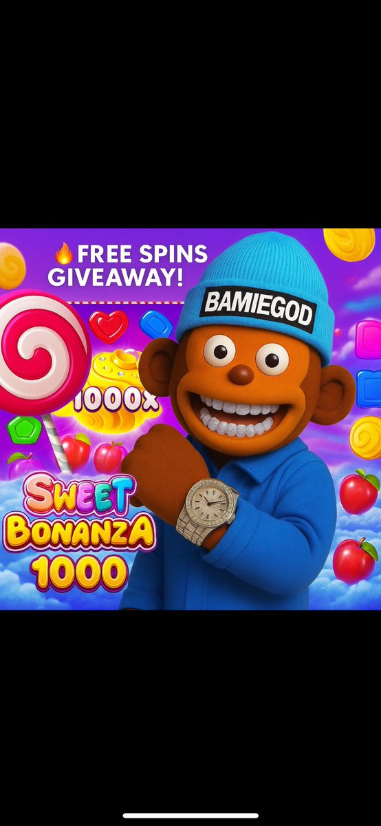 Hype.BetBamie (@thebamiee) on Twitter photo 🍬 FREE SPINS GIVEAWAY! 🍬
One Sweet Bonanza 1000 Bonus Buy worth $400 USDT to one lucky winner on Hype.bet/bamie! 💸
Sugar monster 🍭
To enter:
1️⃣ Follow <a href="/hypebetofficial/">HypeBetOfficial</a>
2️⃣ Like ❤️ + RT 🔁
3️⃣ Tag 3 friends 🍬
⏳ 24 hrs only
Let the party commence! 🌈
#Bamiegod 🍬 FREE SPINS GIVEAWAY! 🍬
One Sweet Bonanza 1000 Bonus Buy worth $400 USDT to one lucky winner on Hype.bet/bamie! 💸
Sugar monster 🍭
To enter:
1️⃣ Follow <a href="/hypebetofficial/">HypeBetOfficial</a>
2️⃣ Like ❤️ + RT 🔁
3️⃣ Tag 3 friends 🍬
⏳ 24 hrs only
Let the party commence! 🌈
#Bamiegod
