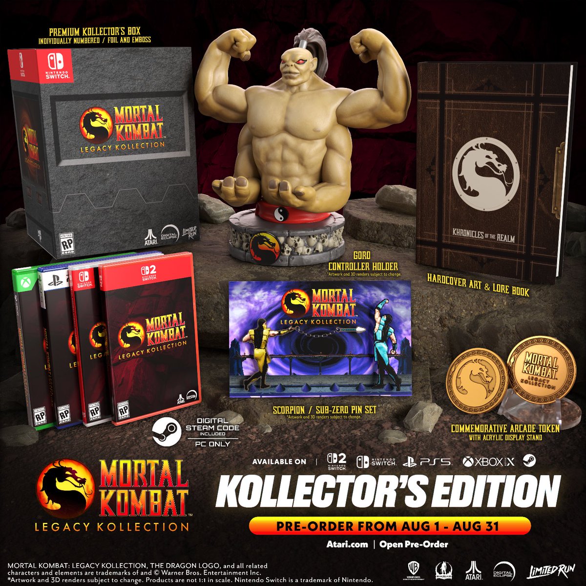 Digital Eclipse (@digitaleclipse) on Twitter photo Get immersed in the lore of Mortal Kombat with the Kronicles of the Realm art and lore book as part of <a href="/LimitedRunGames/">Limited Run Games</a> Kollector's Edition of Mortal Kombat: Legacy Kollection.
Pre-orders close August 31st: atari.pulse.ly/uxqng7a1qb Get immersed in the lore of Mortal Kombat with the Kronicles of the Realm art and lore book as part of <a href="/LimitedRunGames/">Limited Run Games</a> Kollector's Edition of Mortal Kombat: Legacy Kollection.
Pre-orders close August 31st: atari.pulse.ly/uxqng7a1qb