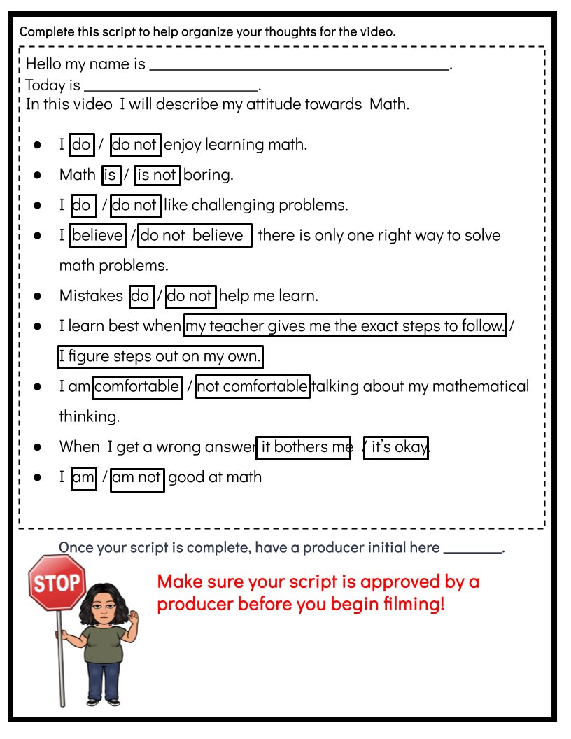 QueenMel99's tweet photo. Awesome to collaborate with Mrs.  Linville, who makes student voice a core part of her math culture! Students used scripts &amp; @AdobeForEdu to animate their "Math Attitudes." This is how you build a brave math community. So proud to support this work!
#AdobeEduCreative @IamCPS https://t.co/UZeL8P8iRi