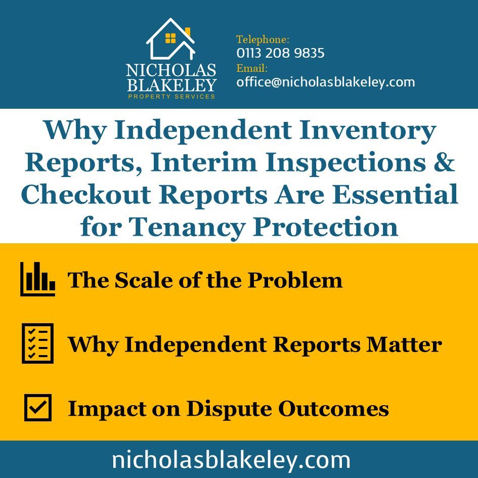 Why Independent Inventory Reports, Interim Inspections &amp; Checkout Reports Are Essential for Tenancy Protection 

Find out more: nicholasblakeley.com/why-independen… 

#LettingAgent #Landlords #YorkshireProperty #Independent #Impartial #Inventory #Interim #Checkout #LeedsLettings