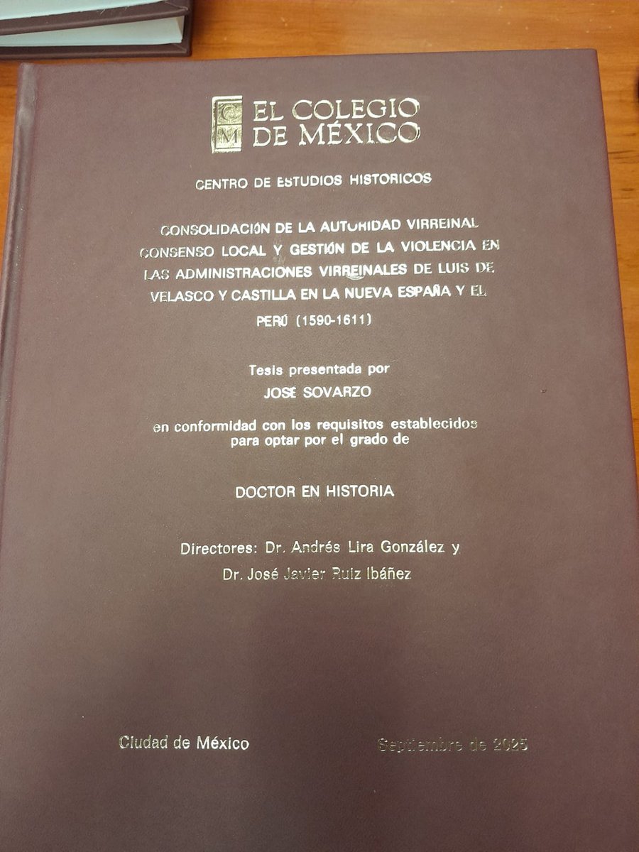 Con mucha alegría los invito a mi examen Doctoral🥰
4 sept. 10am MX 1pm ARG, se transmitirá (liga x MP)

Consolidación d la autoridad virreinal, consenso local y gestión de la violencia en las administraciones virreinales d Luis de Velasco y Castilla en la NE y el Perú, 1590-1611