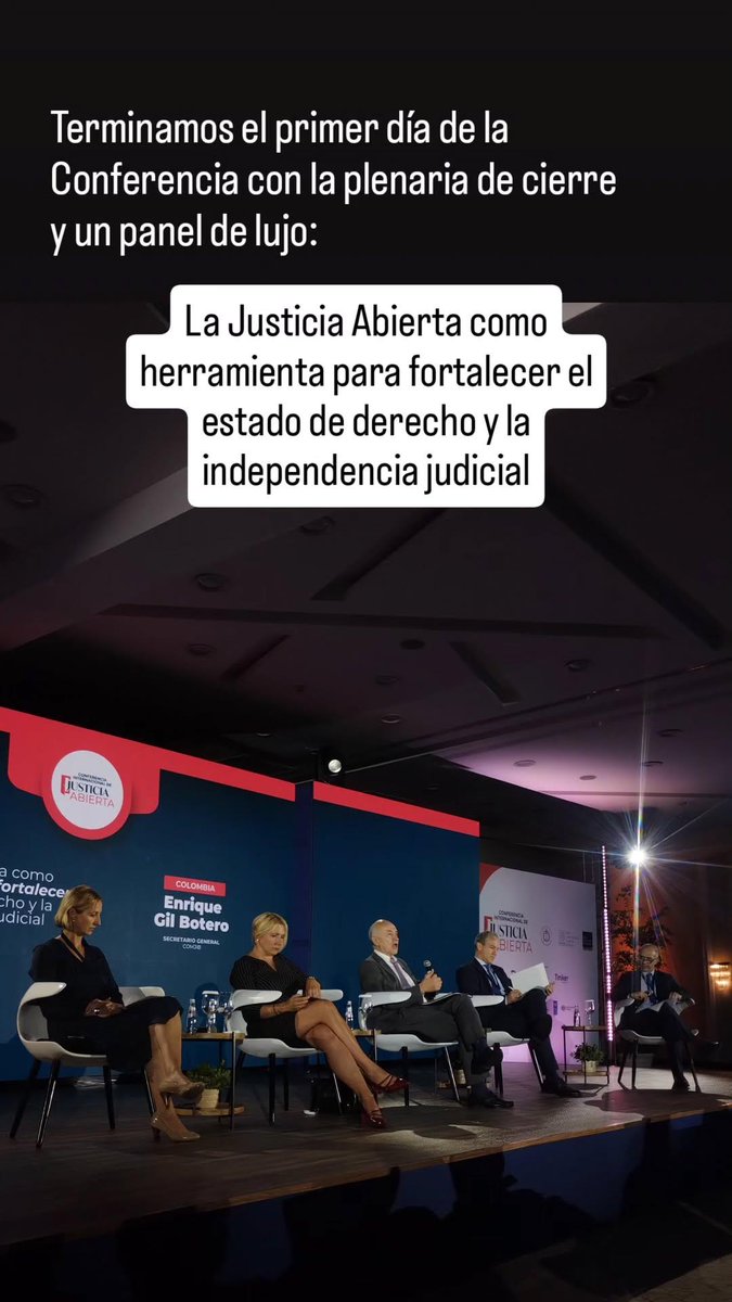 Red Internacional de Justicia Abierta (@redrija) on Twitter photo Termina el primer día de Conferencia con una plenaria de lujo:
-Dorota Zabludowska, Jueza del Poder Judicial de Polonia
-Enrique Gil Botero de <a href="/ComjibOficial/">COMJIB</a>
-Adna Karamehic-Oates de <a href="/opengovpart/">Open Gov Partnership</a>
-Diego Arisi del <a href="/el_BID/">Banco Interamericano de Desarrollo</a>
Y la moderación de <a href="/alvarojherrero/">Alvaro Herrero</a>
👏🏽👏🏽👏🏽 Termina el primer día de Conferencia con una plenaria de lujo:
-Dorota Zabludowska, Jueza del Poder Judicial de Polonia
-Enrique Gil Botero de <a href="/ComjibOficial/">COMJIB</a>
-Adna Karamehic-Oates de <a href="/opengovpart/">Open Gov Partnership</a>
-Diego Arisi del <a href="/el_BID/">Banco Interamericano de Desarrollo</a>
Y la moderación de <a href="/alvarojherrero/">Alvaro Herrero</a>
👏🏽👏🏽👏🏽