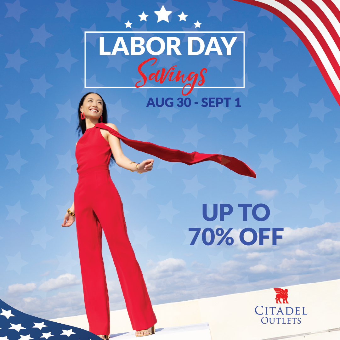 citadel_outlets's tweet image. Celebrate the long weekend with unbeatable Labor Day deals at Citadel Outlets!

Enjoy extra savings on top of outlet pricing from over 130 global brands including Nike, Levi’s, Coach, Michael Kors, Tory Burch, The North Face, Vuori and more.

August 30- September 1