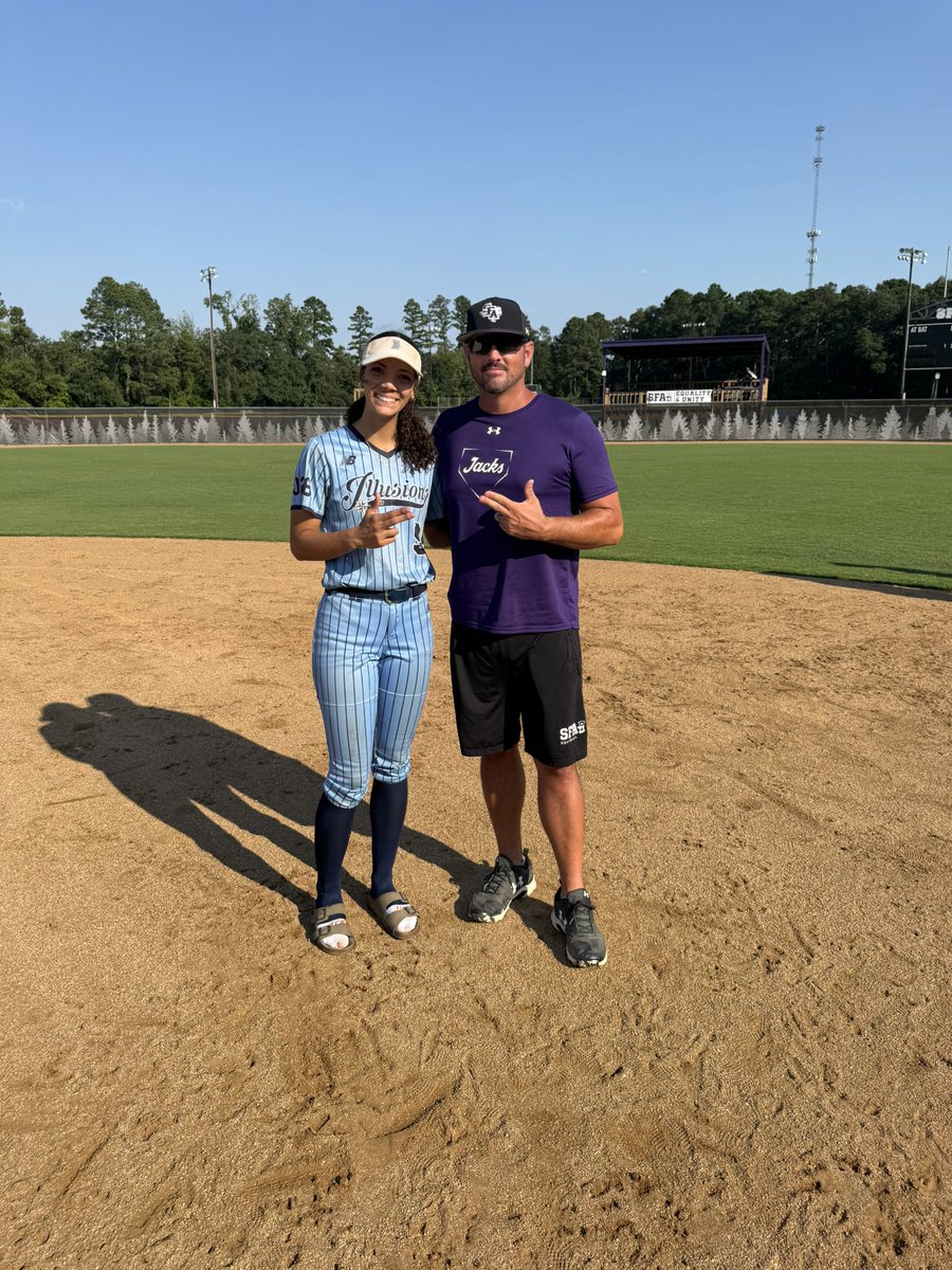 Great camp this weekend at <a href="/sfa_softball/">SFA Softball</a> !!!