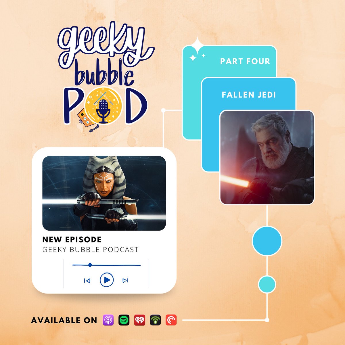 ICYMI: Johna and Maria discuss the Ahsoka series episode “Part Four: Fallen Jedi.”

Listen here: open.spotify.com/episode/6soUty…
