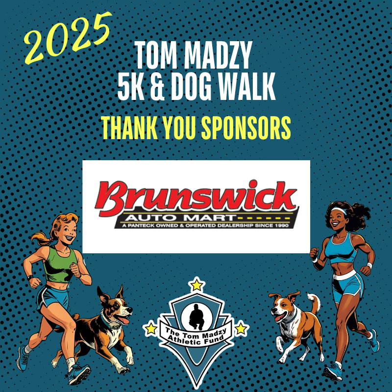 madzyrun's tweet image. 🚗 Huge thanks to Brunswick Auto Mart for sponsoring the Tom Madzy 5K &amp;amp; Dog Walk! 🏃‍♀️🐾

Your support helps drive community support for the TITANS in need in the BCSD. We couldn’t do it without you! 💙

#madzyrun #ThankYouSponsor #BrunswickAutoMart #DogWalk #RunWithHeart