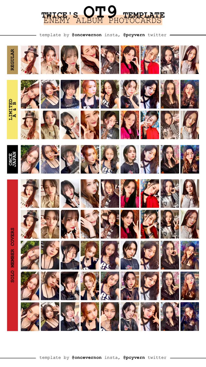 twice 6th japanese album enemy ot9 full template with all