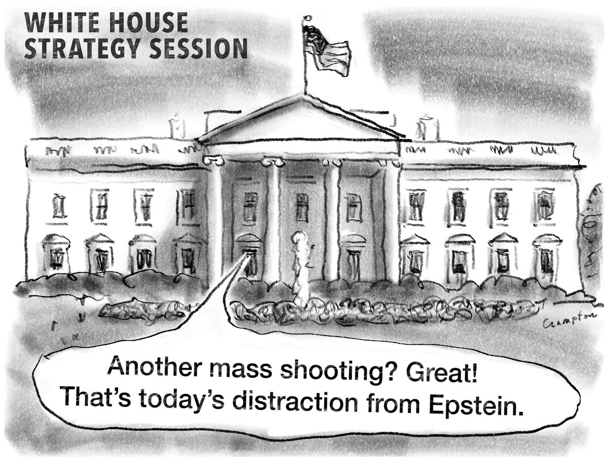 Yes, it’s not funny. Sorry. None of this is funny. 
#epstein #Epstein #whitehouse #trump #guns #massshooter #trauma #childhood #schoolshooter #politicalcartoons